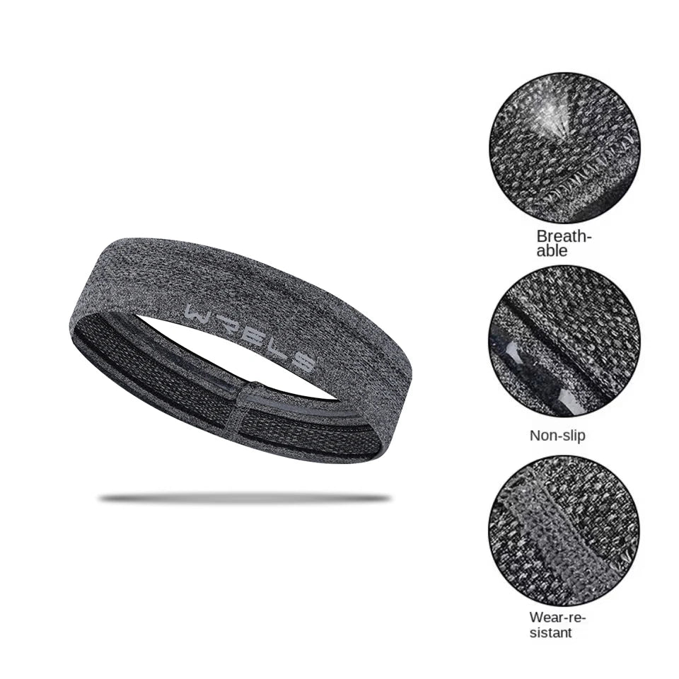 Elastic Sports Headbands – Sweat Absorbing Quick-Dry Anti-Slip Breathable Workout Headband for Yoga, Running & Gym