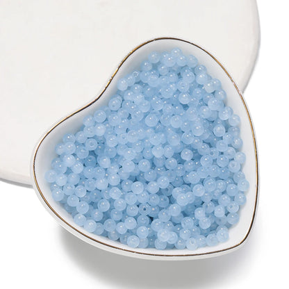 50/100pcs 4mm Colored Glass Jade Beads - Round Spacer Beads for DIY Earrings, Necklaces & Bracelets