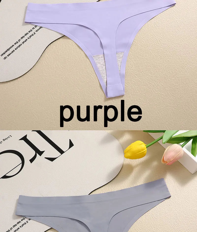 3PCS Sexy G-String Underwear Set – Breathable Seamless Low Waist T-Back Bikini Panties for Women, S-XL Sizes