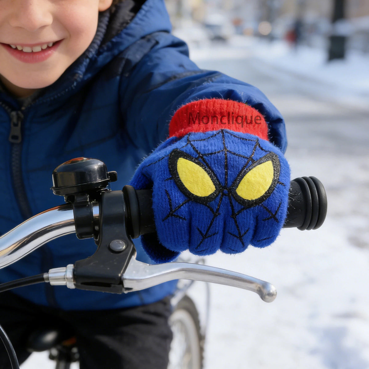 Spider-Man Winter Gloves - Warm Knitted Cartoon Gloves for Children, Marvel-Themed Christmas Gift