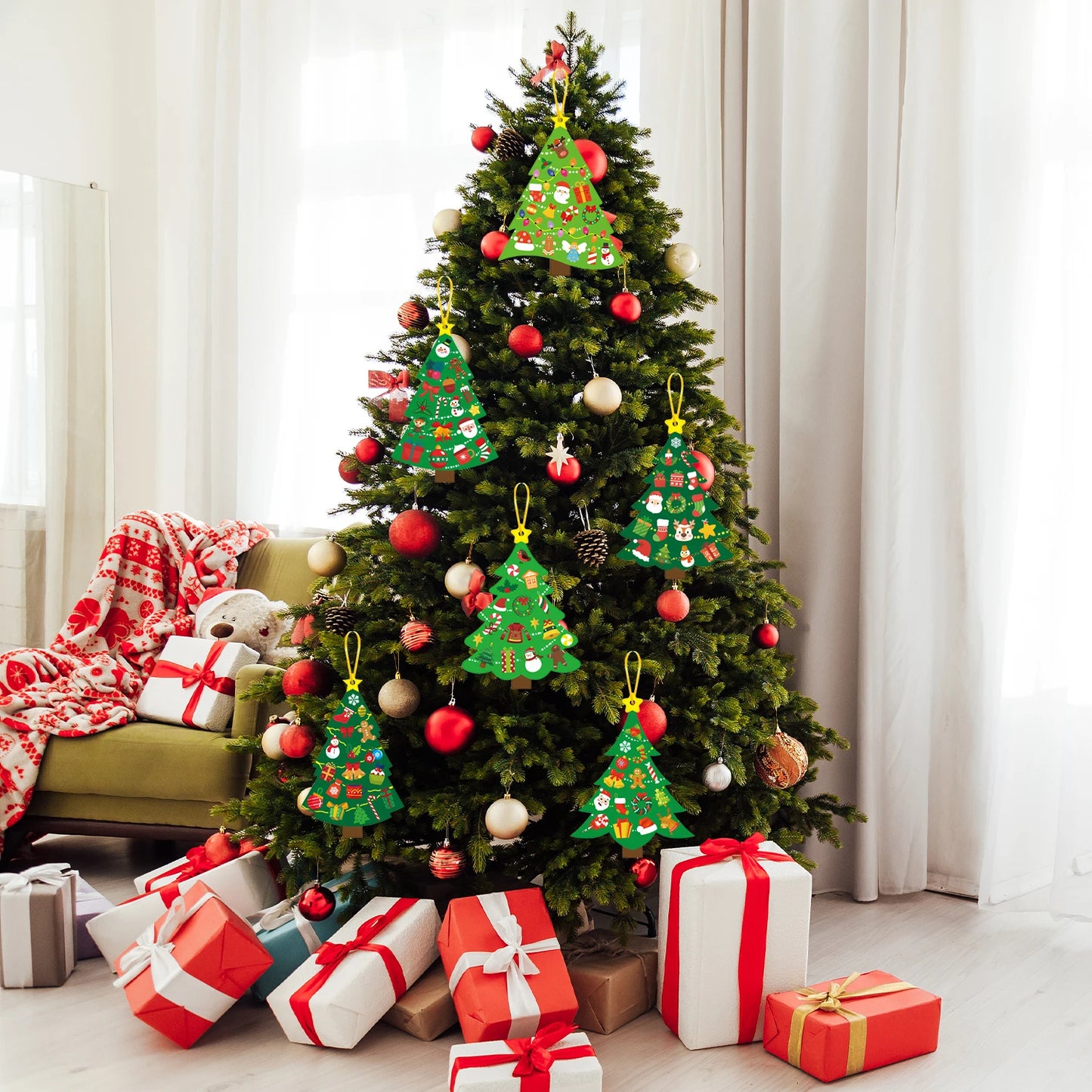 Kids DIY Christmas Tree Decor Kit – 2025 Christmas Ornaments & 2026 New Year Holiday Gifts