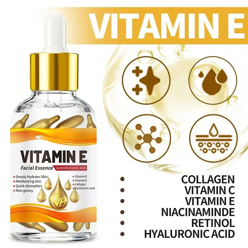 Vitamin C + E Capsule Serum with Squalane – Brightening Facial Serum for Radiant Skin with a Lightweight, Residue-Free Finish