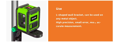 HILDA 2-Line Green Laser Level Meter | Self-Leveling Horizontal & Vertical Laser Tool