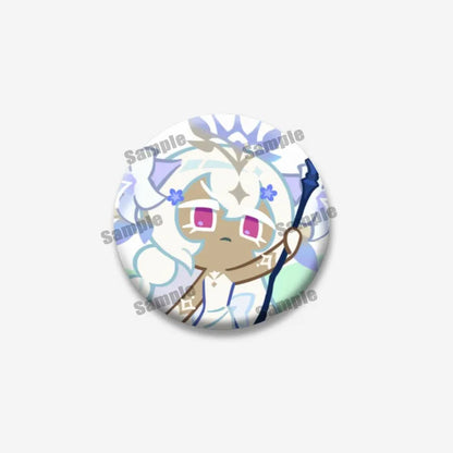 Cookie Run Kingdom Meringue & Jellyfish Enamel Badge – Round Brooch for Backpack, Jewelry Pin & Party Gift