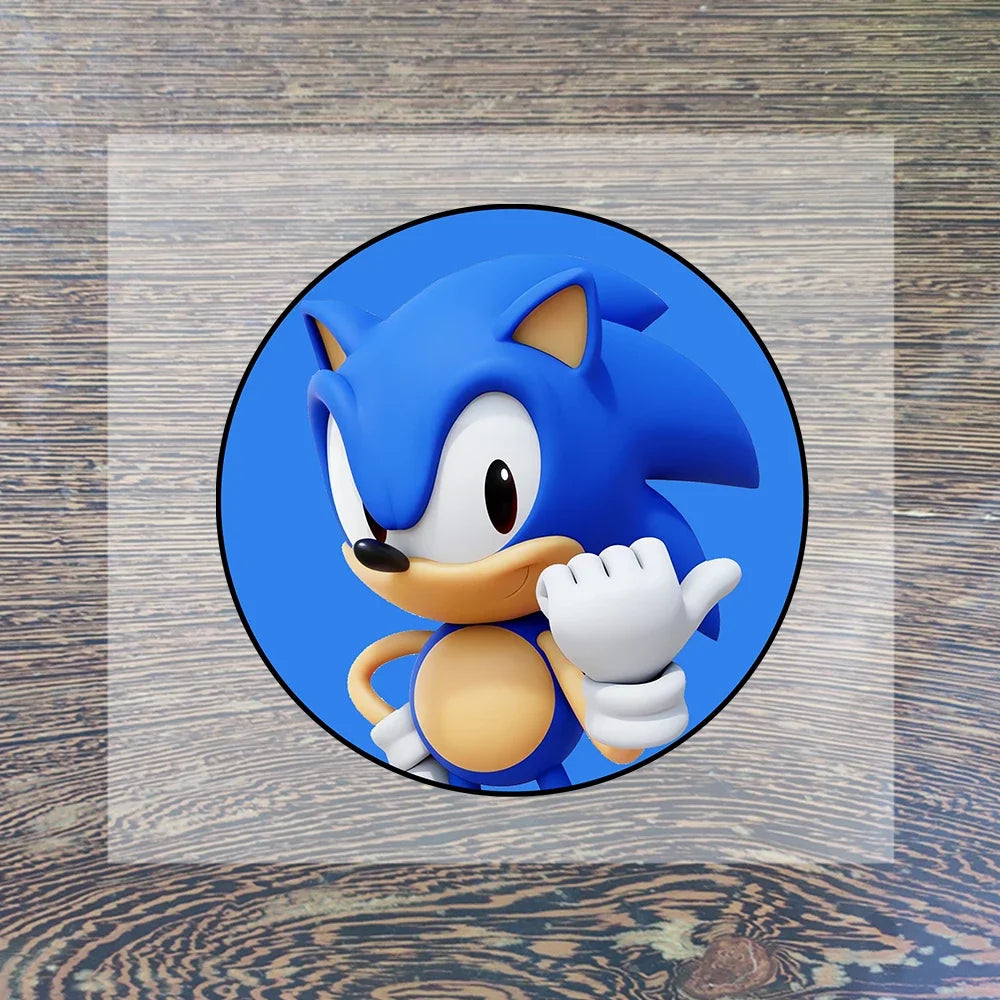 Sonic Cartoon Iron-On Patches – DIY Heat Transfer Anime Stickers for Clothing & Custom T-Shirts