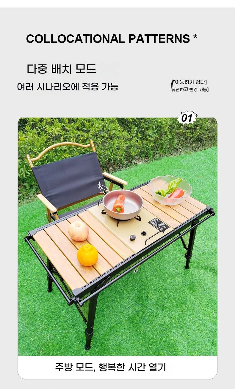 Lohascamping Folding IGT Table – Lightweight Adjustable Backpack Table for BBQ, Burner & Multifunctional Use