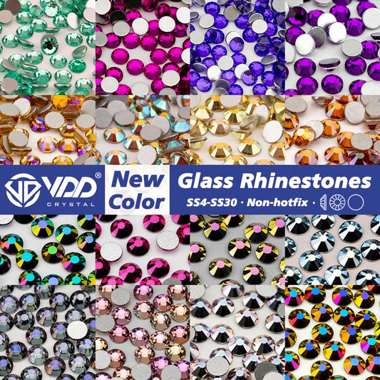 VDD SS4–SS30 High Quality Glass Crystal Rhinestones – Flatback Glitter Strass for Nail Art, DIY Crafts & Decoration Accessories