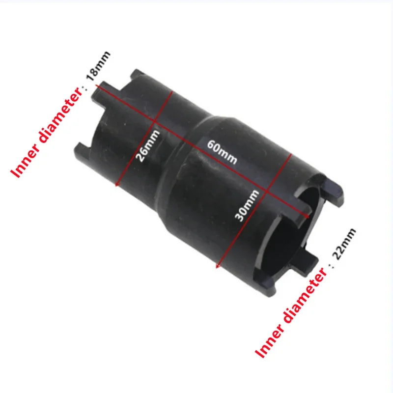 Motorcycle Nut Removal Tool – Black Double-Headed Clutch Lock Nut Wrench for Motorcycle Repair