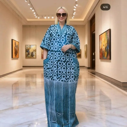 Plus Size African Maxi Dress - Traditional Dashiki Ankara Kaftan Abaya Robe