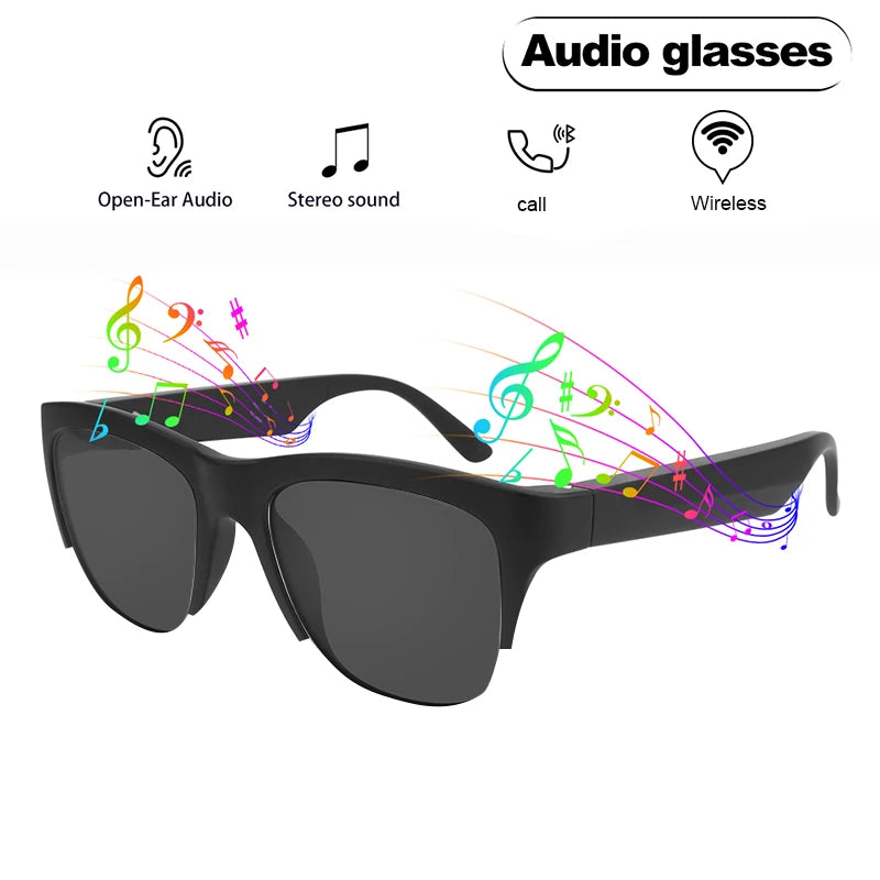 Smart Wireless Bluetooth Glasses – Sunglasses with Built-in Microphone, Speakers, Touch & Voice Assistant for Men & Women