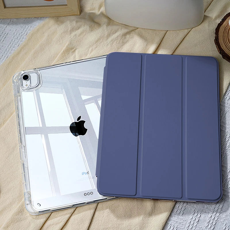 iPad Protective Case - 2025 Air 11 M3 M4 Pro 11 Inch Cover with Apple Pencil Holder for iPad 10th 9th Generation