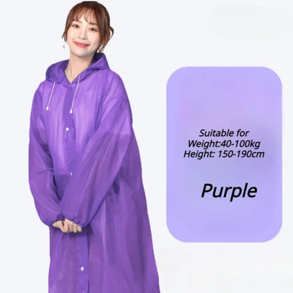 Waterproof Adult Raincoat – Lightweight, Portable, Reusable Poncho for Travel, Outdoor & Fashion Rainwear