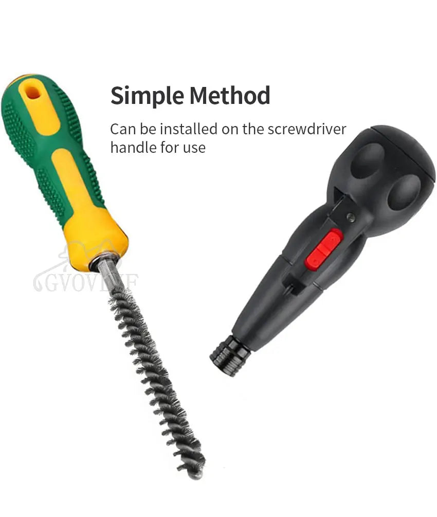 2PCS Golf Club Head Hosel Brush – Stainless Steel Bore & Wire Cleaner Brush Tool for Golf Accessories