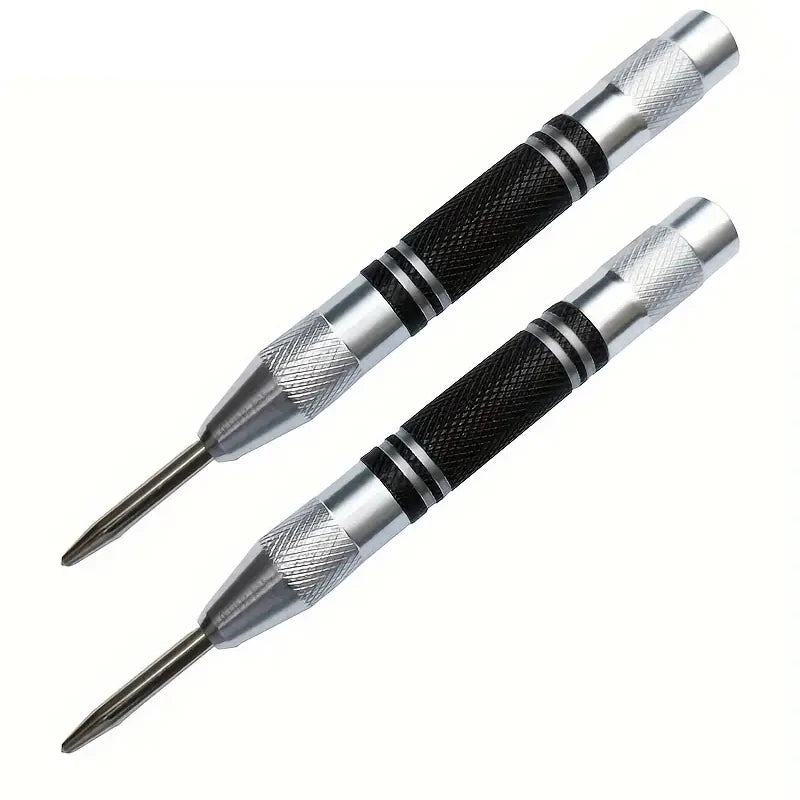 Heavy Duty Automatic Center Punch Tool – Spring Loaded Drill Hole Marker for Wood, Metal & Steel Carpentry