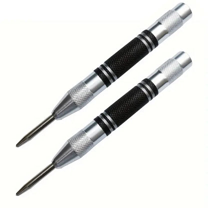 Heavy Duty Automatic Center Punch Tool – Spring Loaded Drill Hole Marker for Wood, Metal & Steel Carpentry