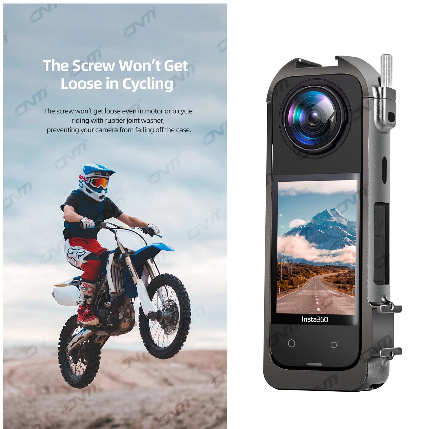 Aluminum Protective Frame for Insta360 X4 - Metal Durable Housing Cage with Cold Shoe Mount, Camera Accessories