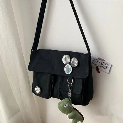 Xierya Women's Canvas Messenger Bag: Fashion Shoulder Bag for Youth, Student - Large Capacity Female Crossbody Packet