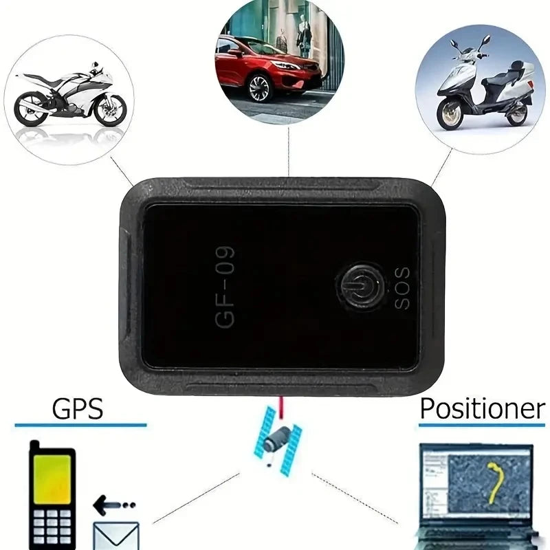 GF09 Mini GPS Tracker — Real-Time Car Locator with Voice Recording, Anti-Lost Positioner for Children, Pets & Dogs
