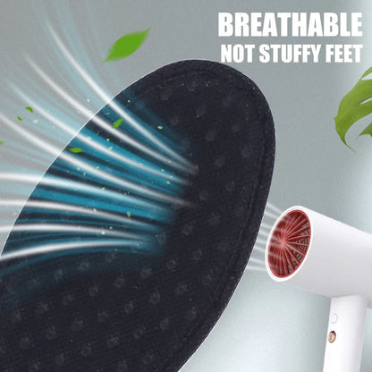 2/4Pcs Bamboo Charcoal Deodorant Insoles: Breathable Shoe Pads for Men's Sports Shoes - Absorb-Sweat, Antibacterial Inserts