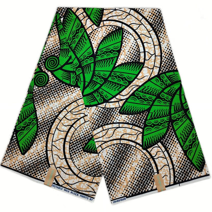 100% Cotton African Ankara Wax Fabric - Soft Real Wax Print for Dresses
