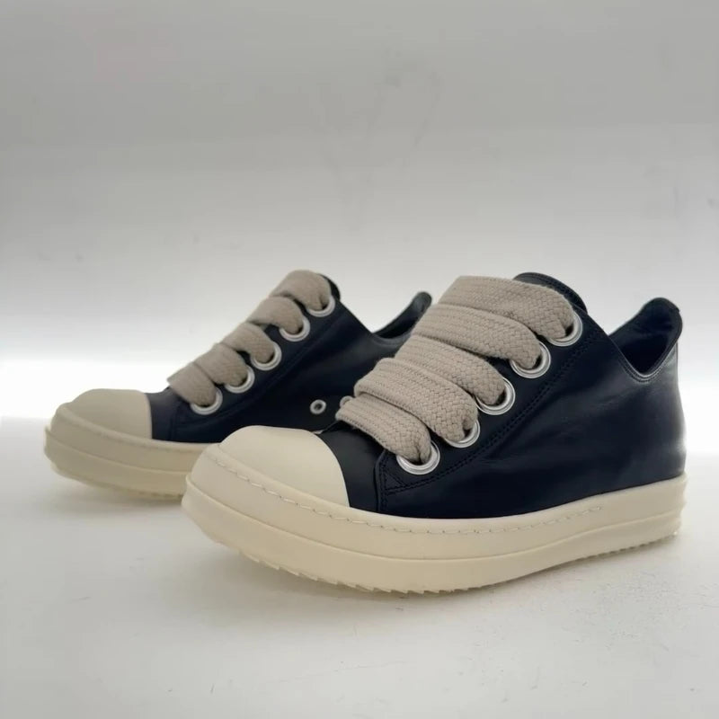 Owens 2025 Sneakers – Women & Men Casual Lace-Up Canvas High-Top Shoes with Thick Sole, Trendy Punk Style