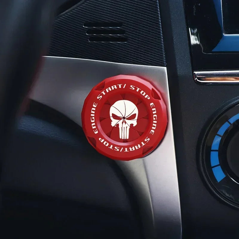 Car One-Key Start/Stop Button Cover – Engine Ignition Protective Sticker for Car & Motorcycle Interior Decoration