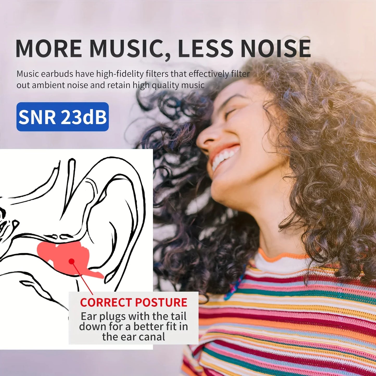 High Fidelity Concert Earplugs - Reusable Hypoallergenic Hearing Protection for Musicians & Events