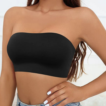 Varsbaby Women's Tube Strapless Bra - Chest Wrap Bandeau, Unlined Seamless Underwear Tops - Breathable Comfort
