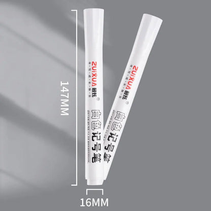 White Marker Pens Set - 2.0mm Oily Waterproof Gel Pen for DIY Graffiti, Sketching, Stationery, Writing, School Supplies