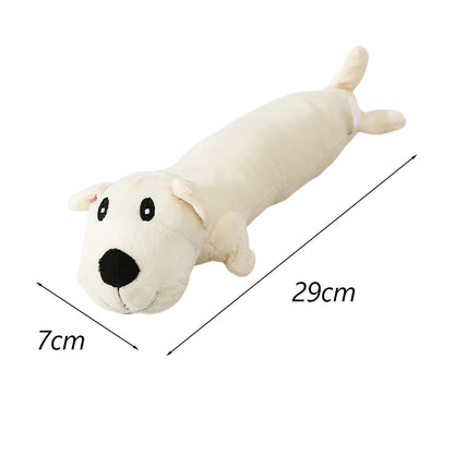 Plush Squeaky Dog Chew Toy - Interactive Teeth Cleaning Toy for Small & Medium Dogs