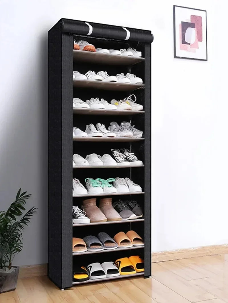 Multi-Tier Space-Saving Shoe Rack – Dustproof & Economical Cabinet for Dormitory or Home Entryway Storage