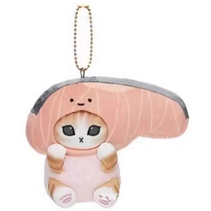 Kawaii Mofusand Shark Cat Keychain – Cute Cartoon Pendant Doll for Backpack & Decor
