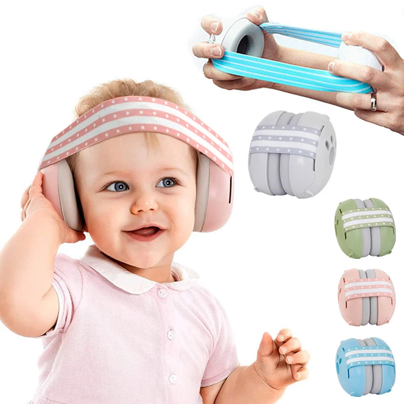 Baby Ear Protection Earmuffs – Elastic Noise Reduction Headphones for Toddlers, Protects Hearing & Improves Sleep