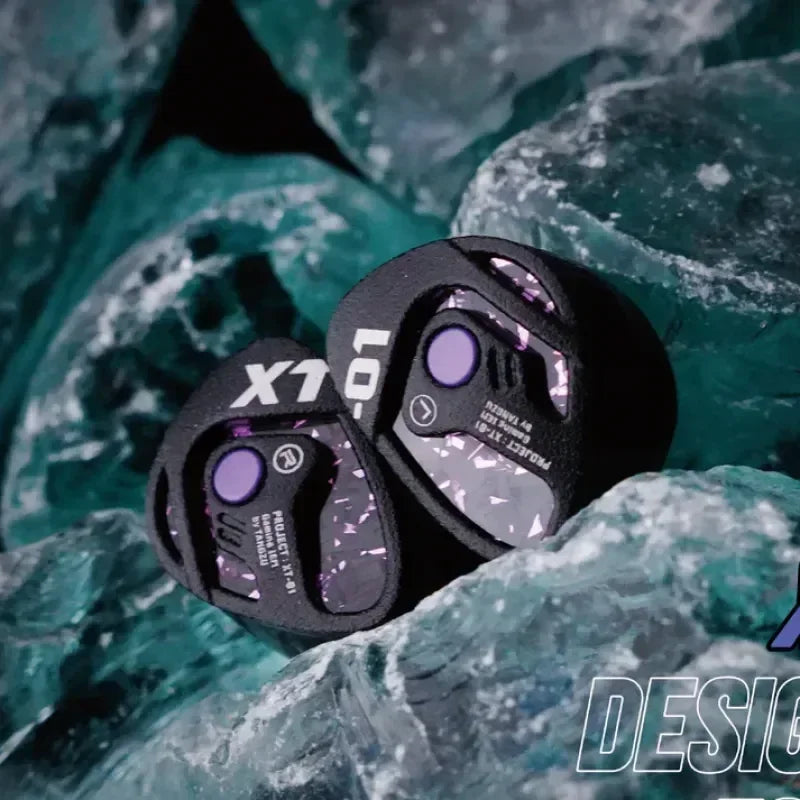 TANGZU X Angelears AE101 In-Ear Monitor - Purple 10mm Glass Diaphragm Dynamic Driver Gaming Earphones