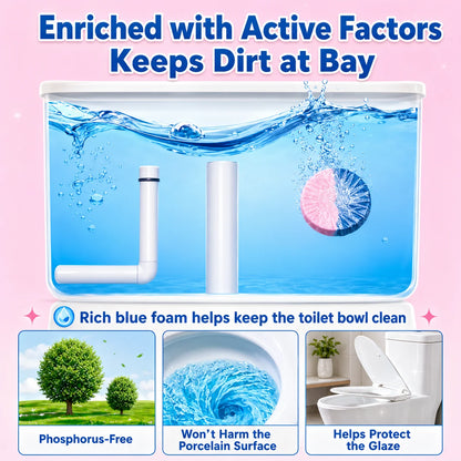 6/12-Pack Long-Lasting Toilet Bowl Cleaner Tablets - Automatic Toilet Cleaning with Sustained-Release Formula for Stain Control and Freshness