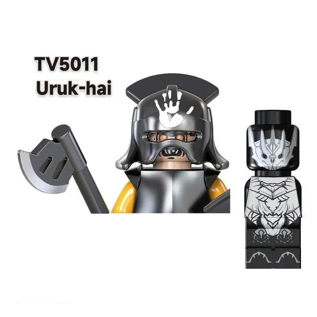TV6403/TV6404/TV6405 Blocks Toy Set — Orcs, Dwarfs, Elves & Rohan Knight Action Figures Building Bricks for Kids Gift