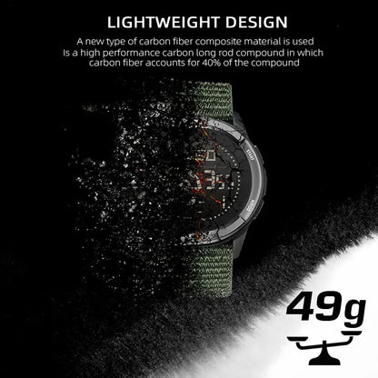 NORTH EDGE ALPS Men’s Digital Carbon Fiber Sports Watch – Shock-Resistant Military Style, Super Light, 50M Waterproof with Compass