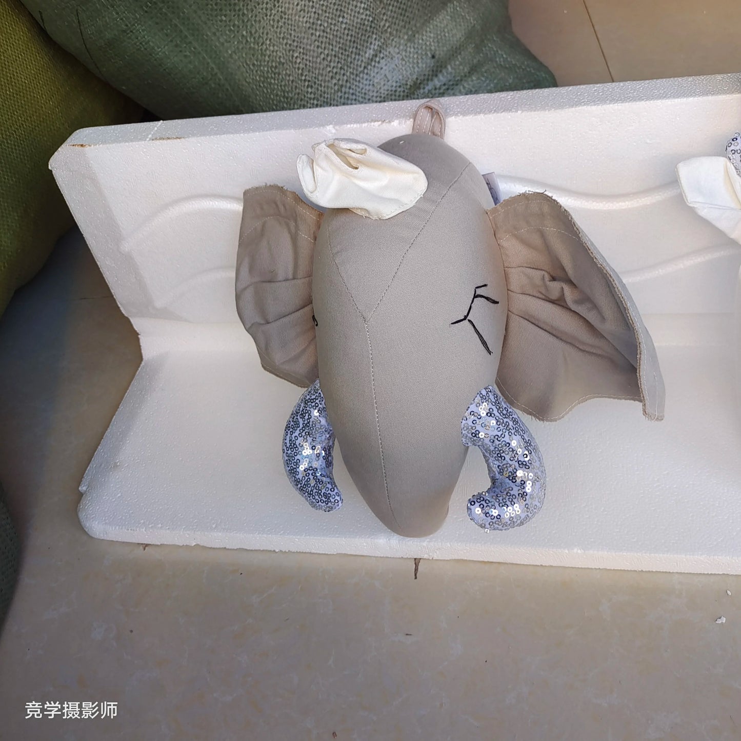 Handmade 3D Felt Animal Heads — Elephant & Swan Wall Hanging Decor for Nursery & Kids’ Bedroom