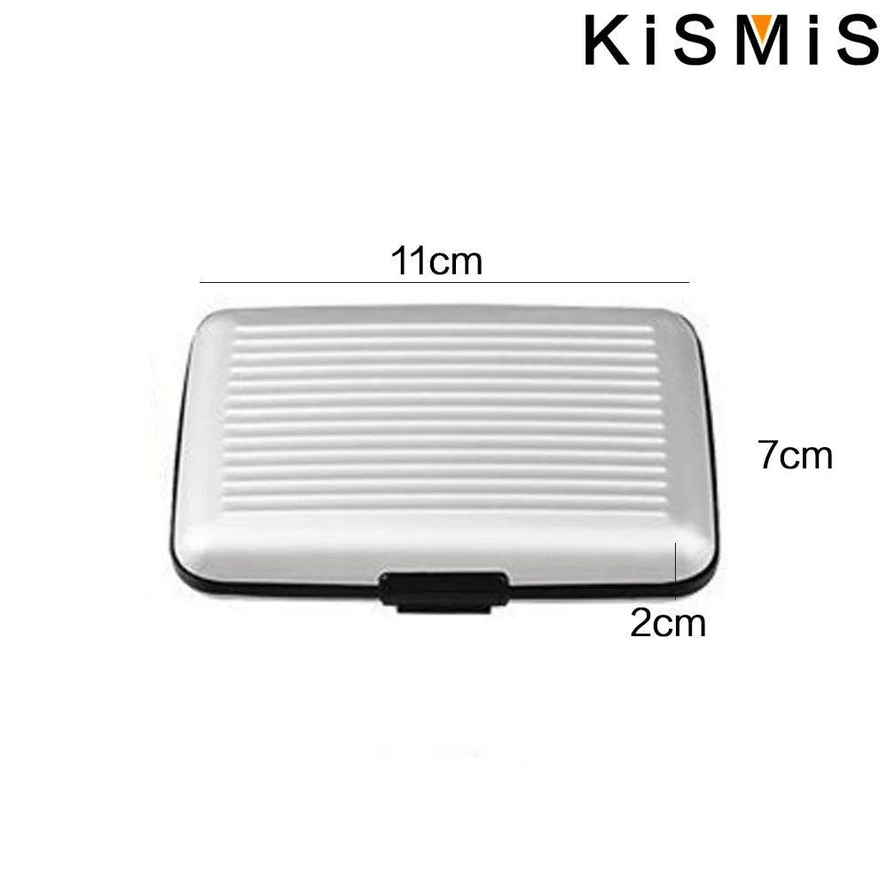 KISMIS RFID Metal Wallet – Business ID & Credit Card Protector for Men & Women, Card Holder with Package Box