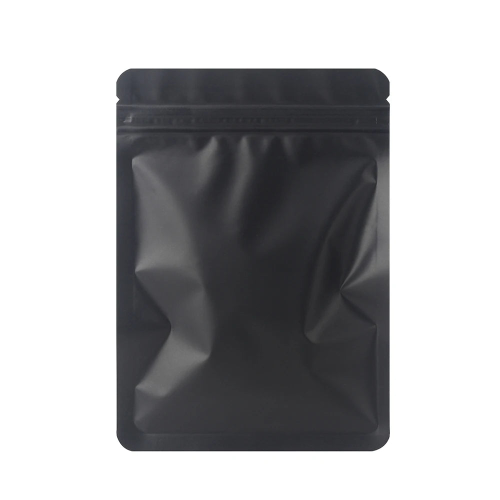 100PCS Double-Sided Frosted Mylar Bags - Flat Bottom, Waterproof, Heat-Sealing Aluminum Foil Zipper Bags