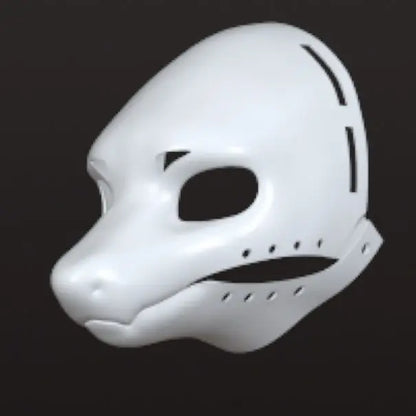 Kigurumi Dragon Base Mask - Movable Jaw Long-Snouted 3D Printed Beast Skull Cosplay Costume Accessory