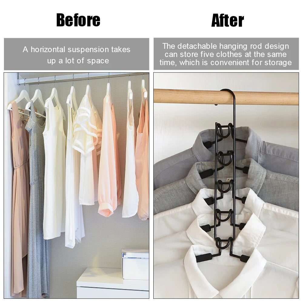 Wall-Mounted Clothes Drying Rack – 5-Layer Detachable Indoor Hanger for Space-Saving Home Storage