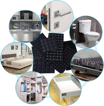 18–100Pcs Soft Silicone Anti-Slip Bumper Pads - Rubber Furniture Feet, Cabinet Dampers, Drawer & Door Cushion Protectors