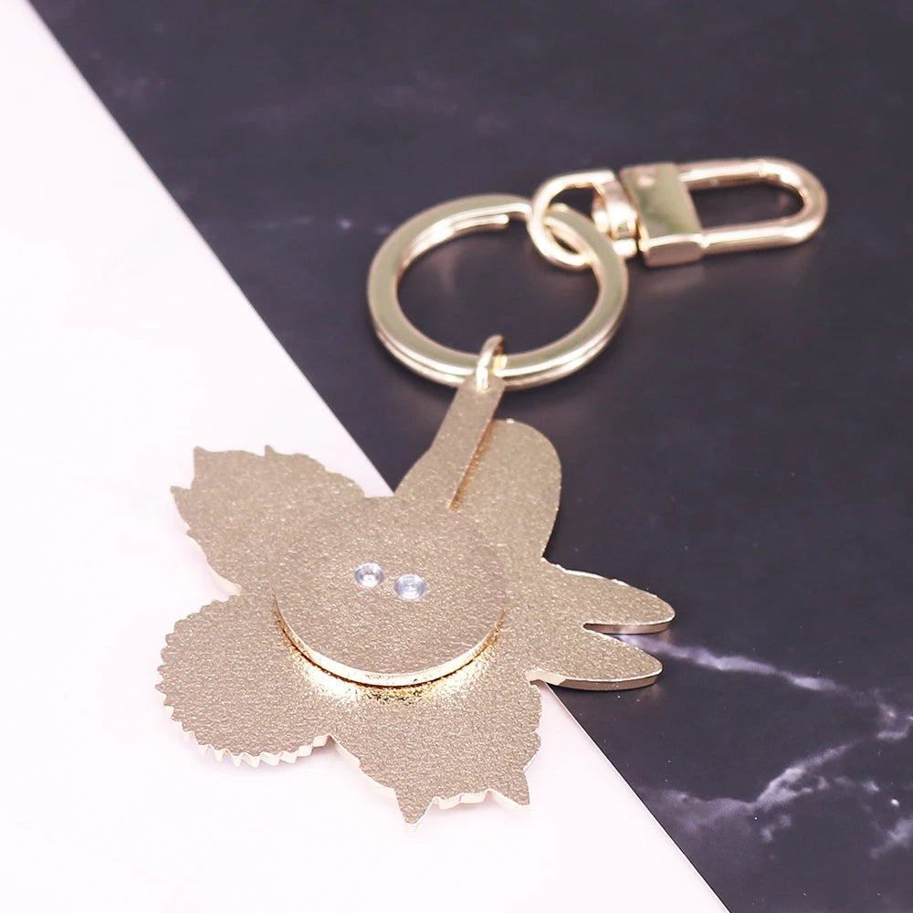 Japanese Cute Mash-Up Enamel Keychain — Revolving Cartoon Key Ring Accessory