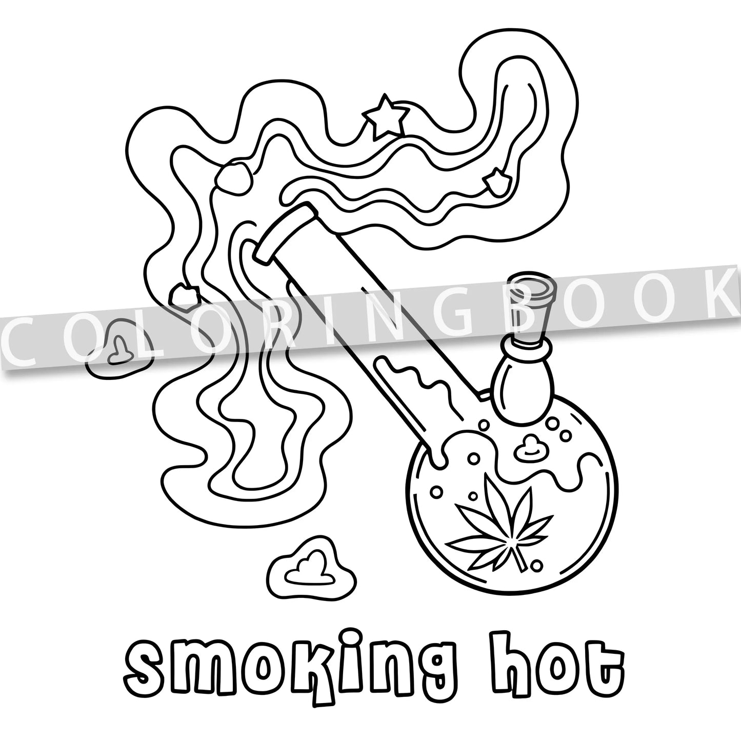 Stoner Girl Coloring Book for Adults - Bold Easy Patterns Cute Drawing Book for Relaxation Party & Birthday Gift