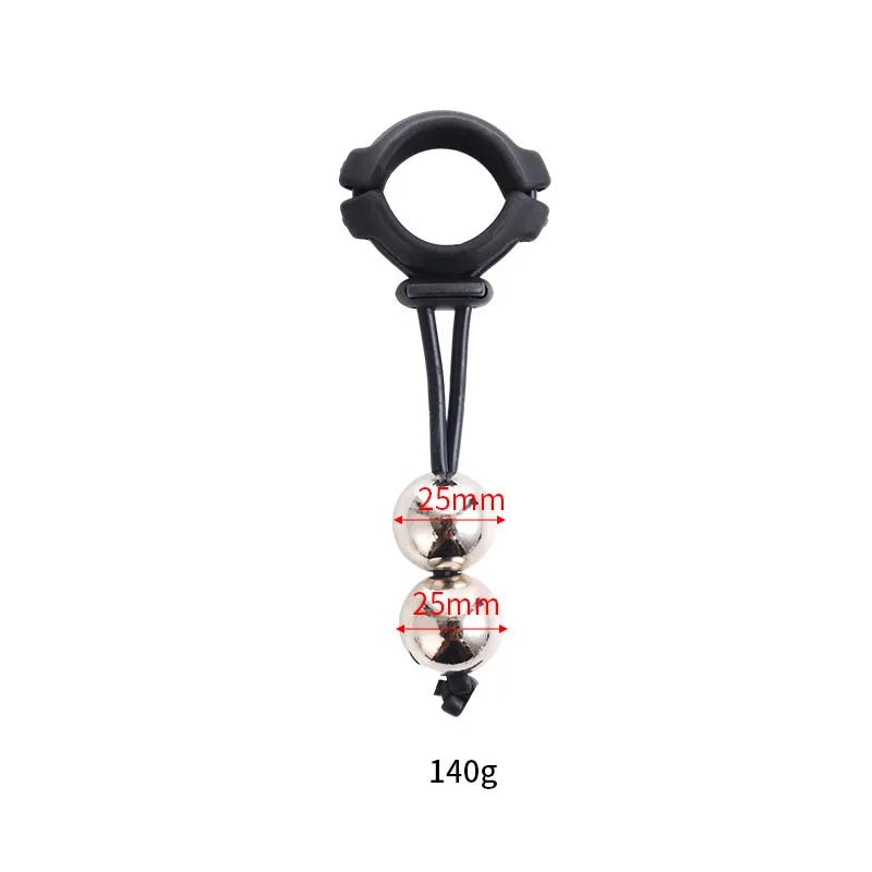 BDSM Male Penis Ring & Extender — Weight-Bearing Stretcher, Enlargement Device with Ball & Semen Lock, Adult Sex Toy for Men