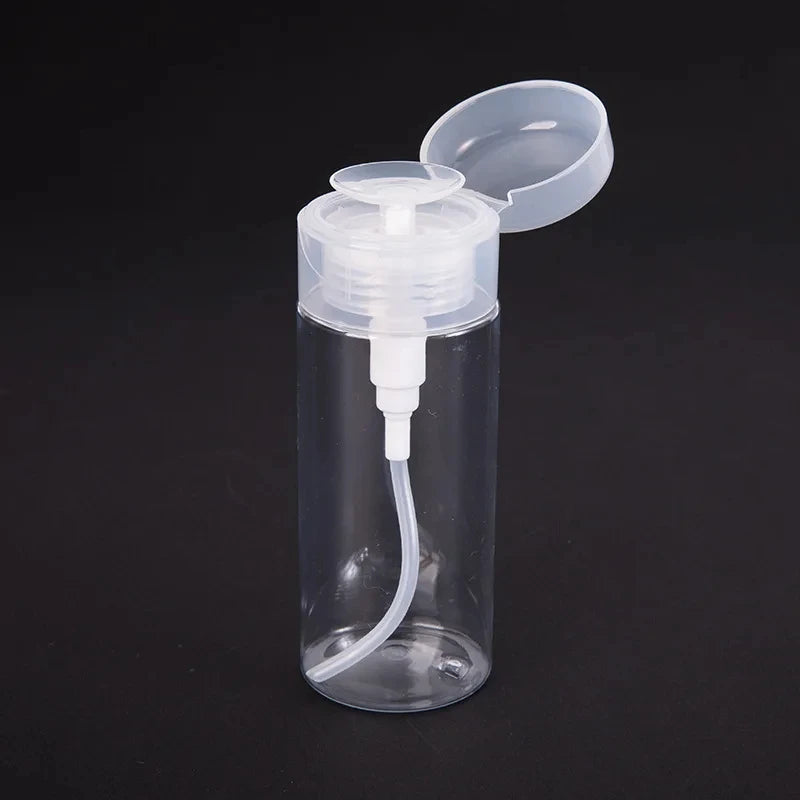 120/150/200ml Refillable Nail Pump Bottles – Empty Dispenser for Polish Remover, Cleaner & Manicure Tools