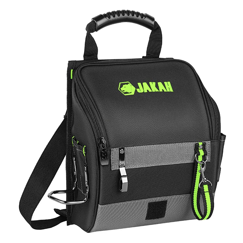 JAKAH JK-208 Electrician Tool Pouch - Multi-Pocket Ergonomic Tool Bag with Padded Shoulder Strap