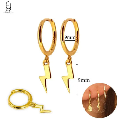 925 Sterling Silver Gold Tassel Earrings - Vintage Crystal Long Chain Hoop Jewelry for Women