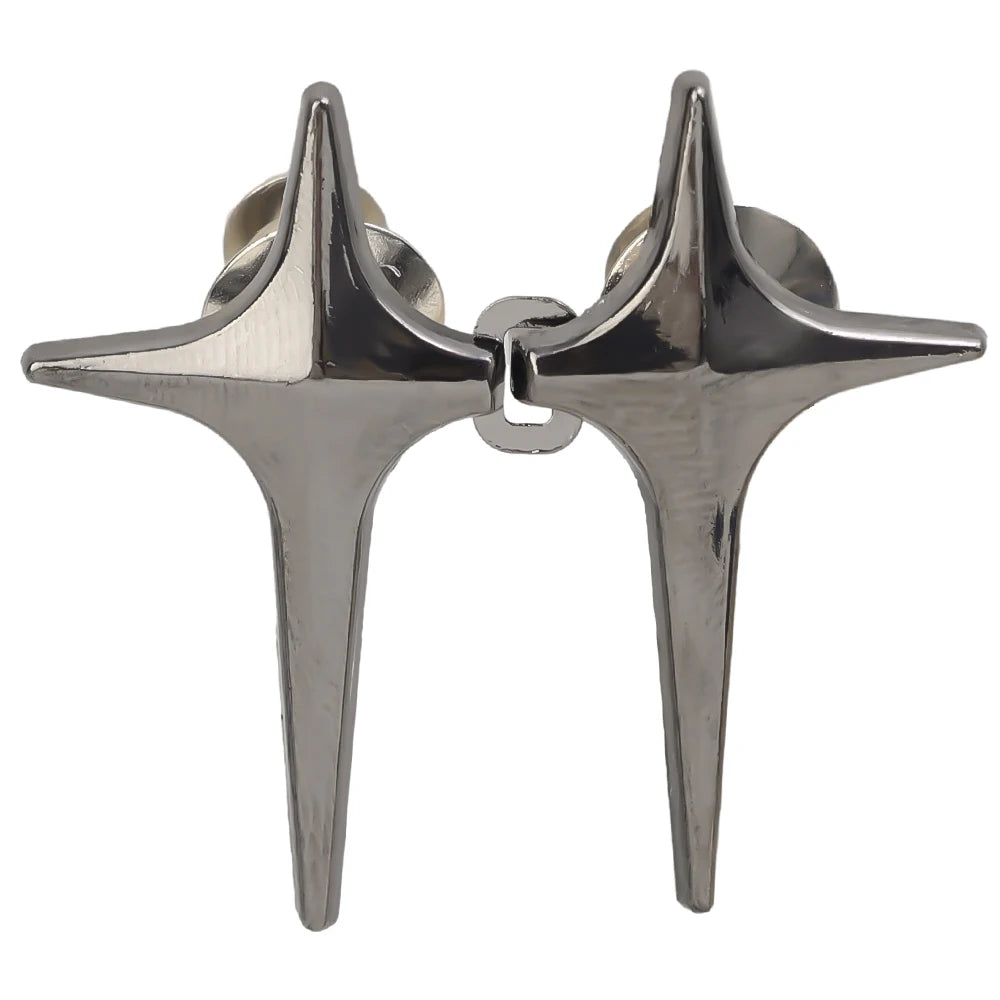 Adjustable Jean Button Pins – Detachable Metal Waist Tightener with Cross Star Design for Clothing Alterations